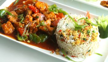 B&B Authentic Manchurian Chicken with Fried Rice